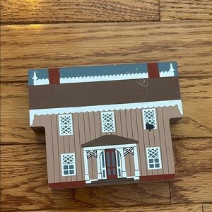 Vtg Cats Meow Village Faline Master Builders Workingmans Cottage Sloan 93 decor‎